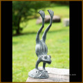life size green jumping frog stone statue for bali garden ornament